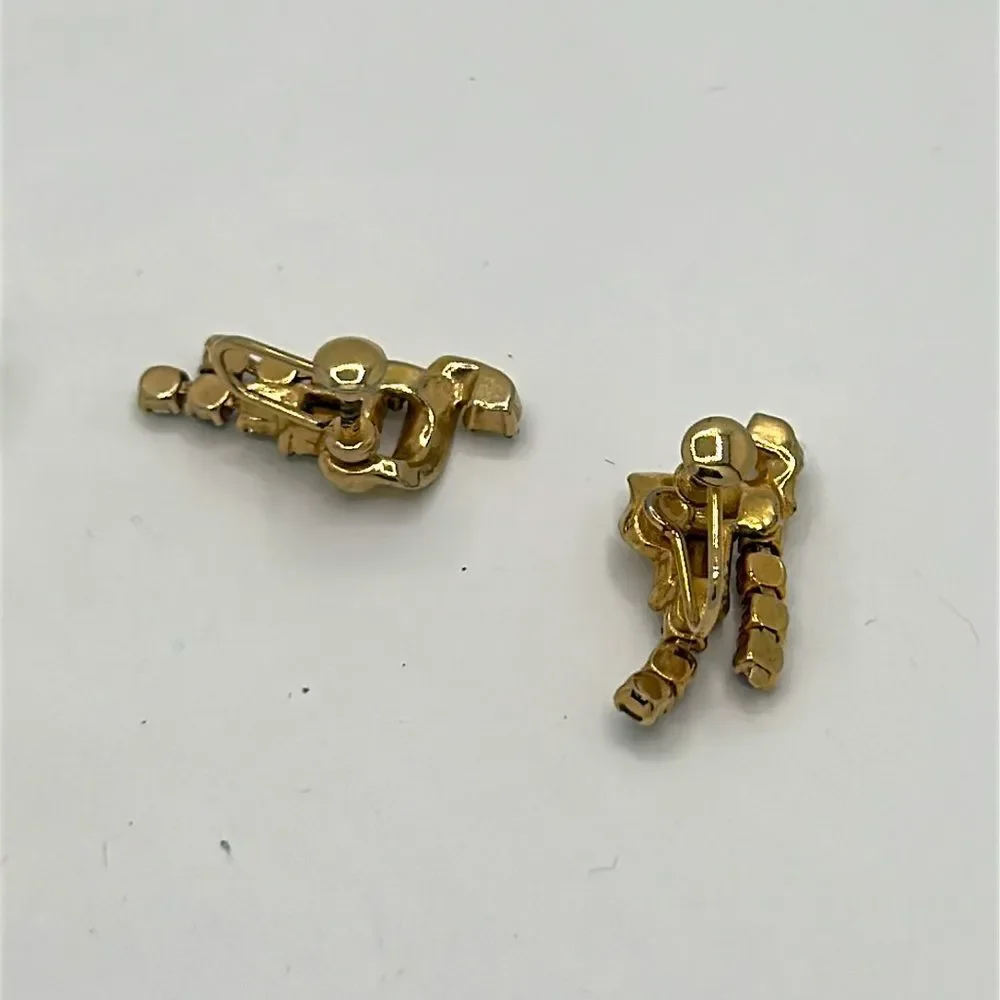 Vintage screw back mcm glam earring set
